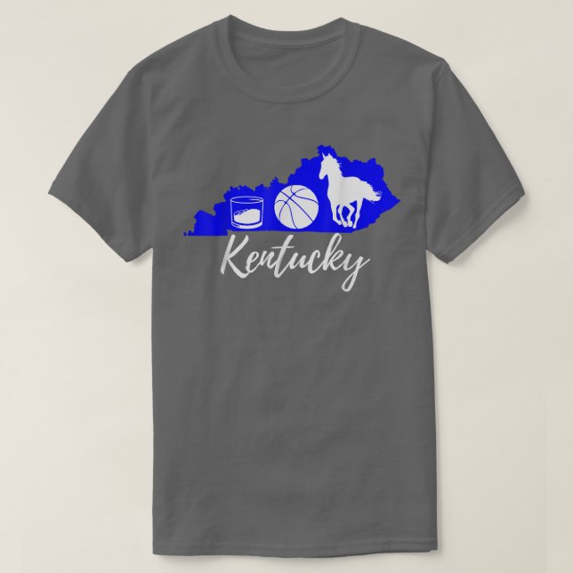 Camiseta Cute Graphic Bourbon Basketball Horse Kentucky  (Frente do Design)