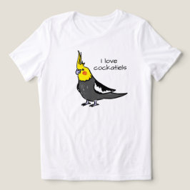 Camiseta Cute Grey Yellow Cockatiel Bird 