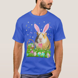Camiseta Cute Guinea Pig Easter Day Bunny Egg Tee Mens Wome