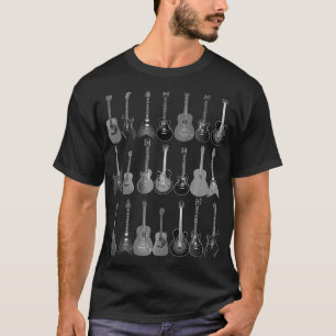 Camiseta Cute Guitar Rock N Roll Musical Instruments