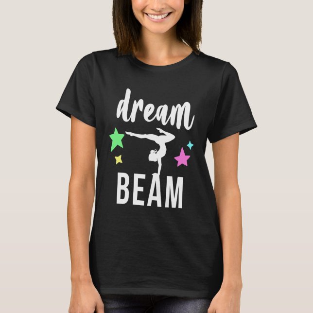 Camiseta Cute Gymnastics Balance Beam for Gymnast or Coach (Frente)