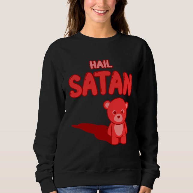 Camiseta Cute Hail Satan Teddy Bear Something cute and evil (Frente)