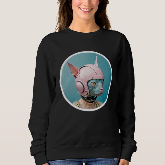 Camiseta Cute Hairless Cate Pop Pilot (Frente)