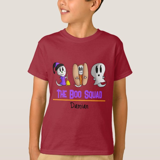 Camiseta Cute Hallloween Kids Shirt The Boo Squad Shirt (Frente)