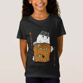 Camiseta Cute Halloween Boo - Doces ou Travessuras Hallowee