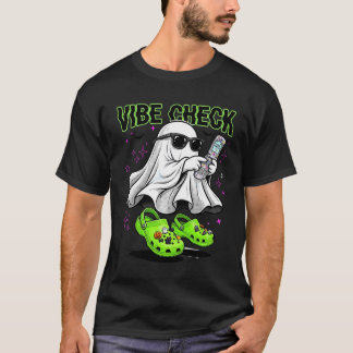 Camiseta Cute Halloween Fantasma Vibe Check Y2K Estética Li