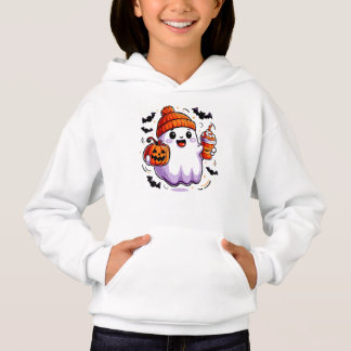 Camiseta Cute Halloween Ghost Kids Hoodie