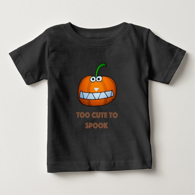 Camiseta cute Halloween pumpkin with funny face (Frente)