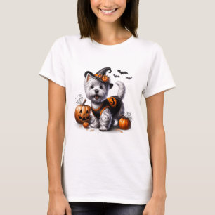 Camiseta Cute Halloween Westie Tee West Highland Terrier Do