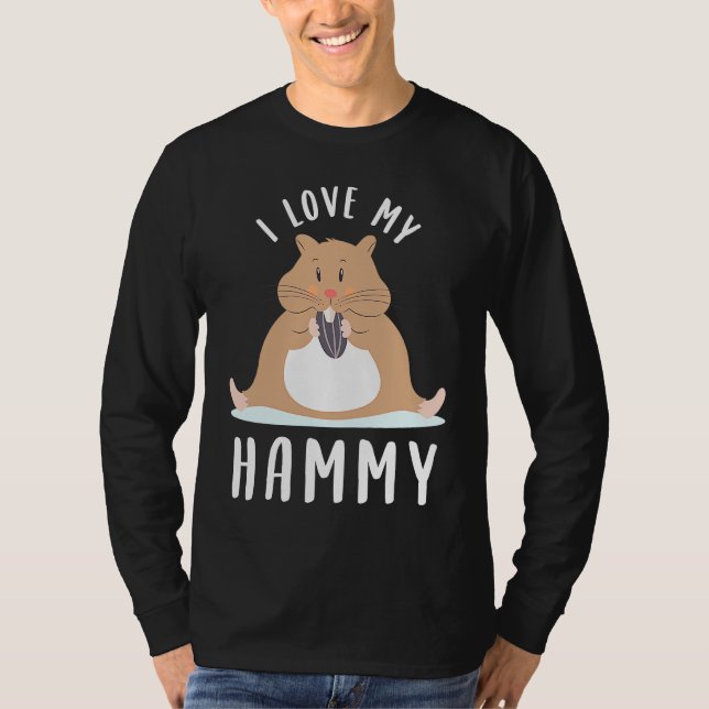 Camiseta Cute Hamster  I Love My Hammy (Frente)