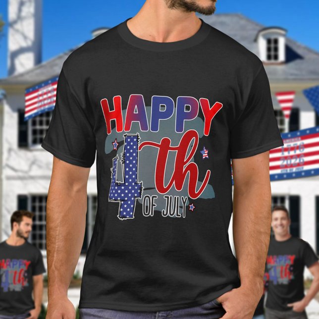 Camiseta Cute Happy 4th Of July (Criador carregado)