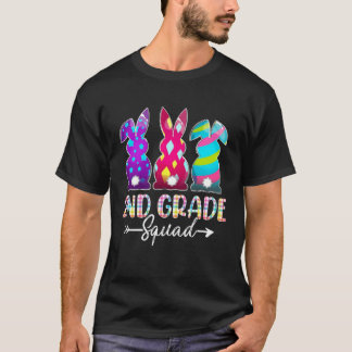Camiseta Cute Happy Easter 2nd Grade Squad Three Bunny East