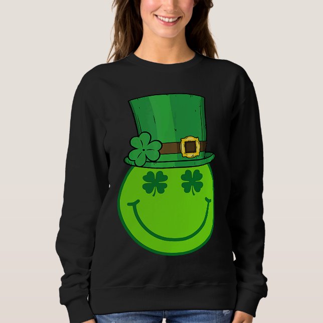 Camiseta Cute Happy Face Leprechaun  St Patricks Day Irish  (Frente)
