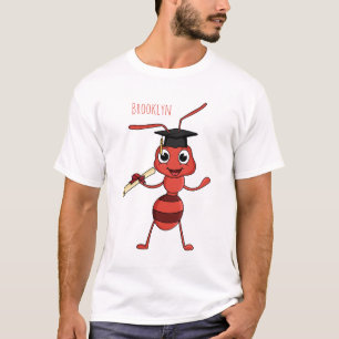 Camiseta Cute happy red ant cartoon