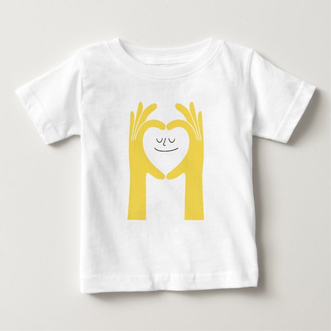 Camiseta Cute Heart Hands Baby Tee (Frente)