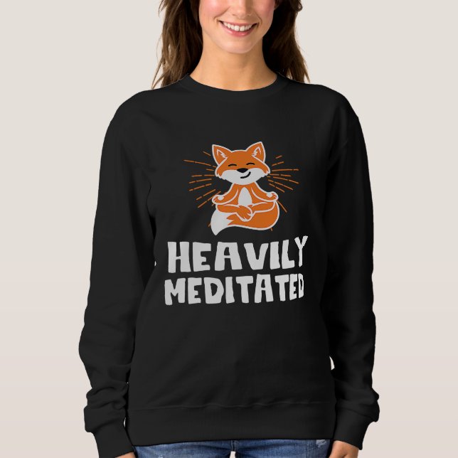 Camiseta Cute Heavily Fox Meditated Yoga Fox Yoga Instructo (Frente)