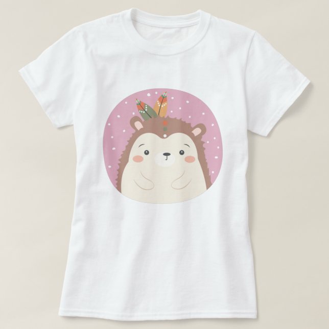 Camiseta Cute Hedgehog (Frente do Design)