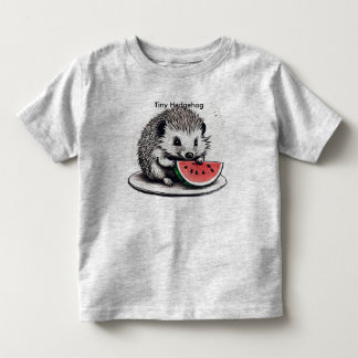 Camiseta Cute Hedgehog Eating Watermelon – Ink Sketch Style