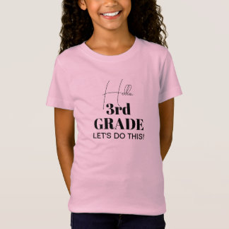 Camiseta Cute Hello 3rd Grade Back to School 