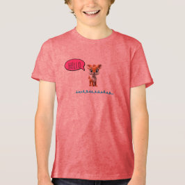 Camiseta Cute “Hello” Deer Kids