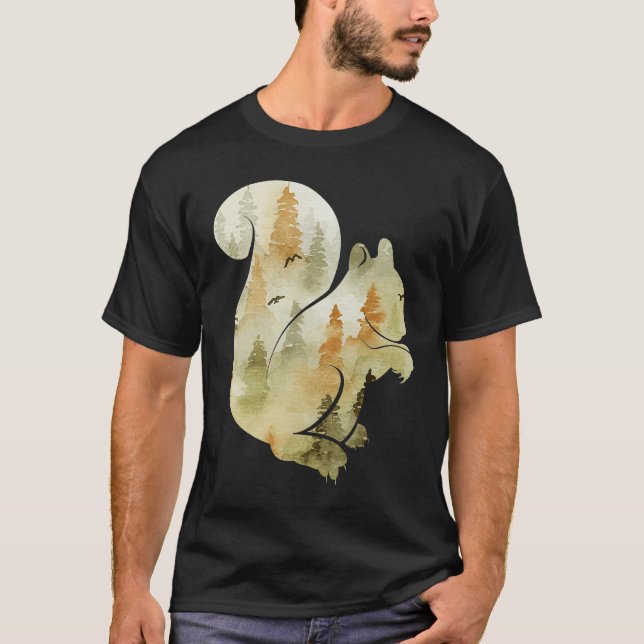 Camiseta Cute Hello Fall Squirrel Autumn  Animal Leaf (Frente)