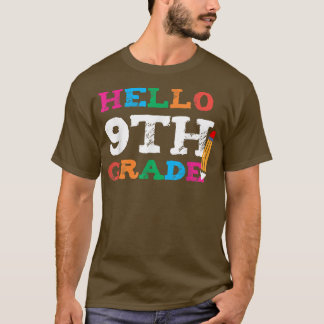 Camiseta Cute Hello First Day Of 9th Grade Teacher Back To 