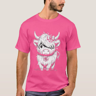 Camiseta Cute Highland Fazenda Girl Scottish Highland Catar