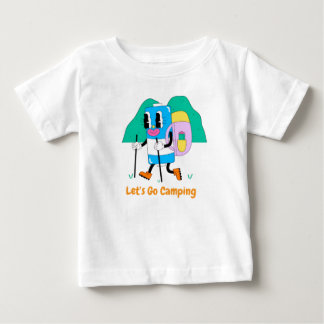 Camiseta Cute Hiking Battery Character – Funny Camping Cart