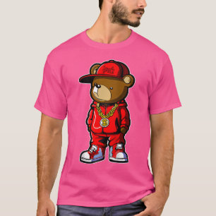 Camiseta Cute Hip Hop Teddy Bear Tshirt 90 Hip Hop Clothing
