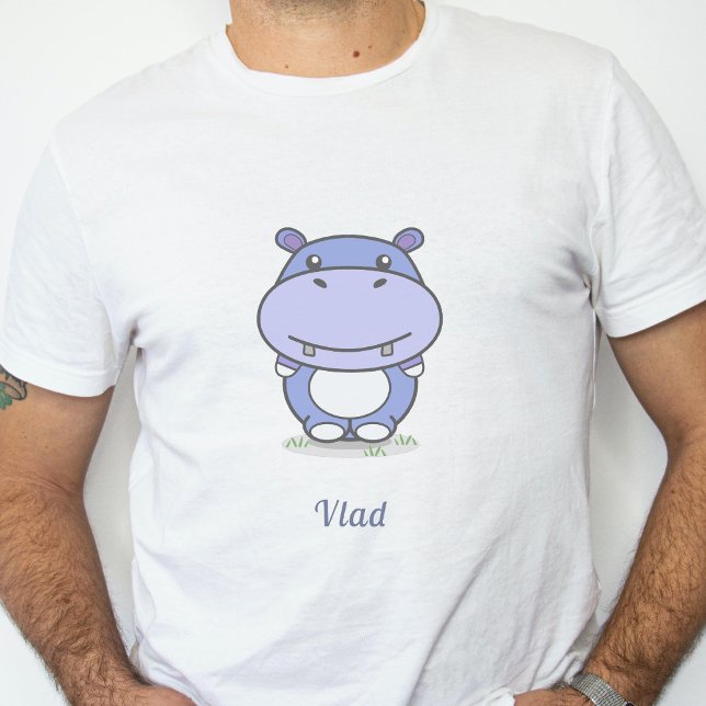 Camiseta Cute Hippo Men (Cute Hippo Men's T-shirt)