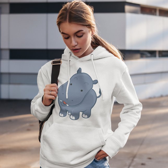 Camiseta Cute Hippopotamus Hoodie (Criador carregado)