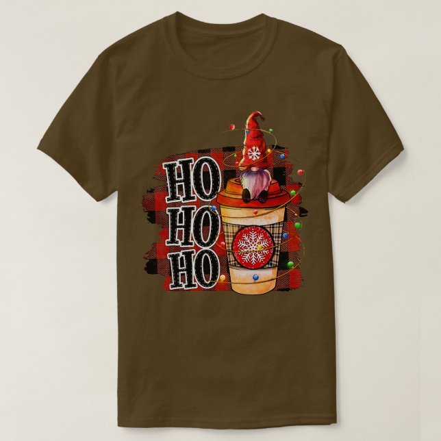 Camiseta Cute Ho Ho Ho Gnome For Thanksgiving With Fall Pum (Frente do Design)