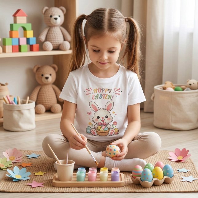 Camiseta Cute Hoppy Easter Bunny (Criador carregado)