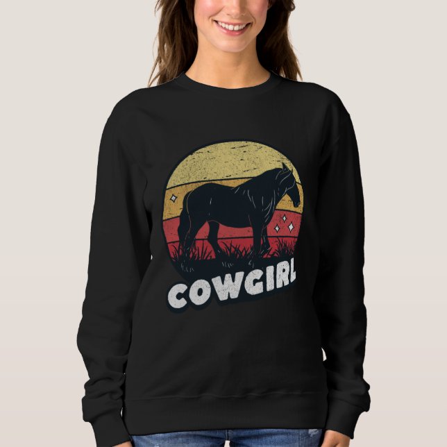 Camiseta Cute Horse Cowgirl Western Horse Rider Trail Barre (Frente)