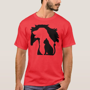 Camiseta Cute Horse Dog Cat Lover Women Mother's Day