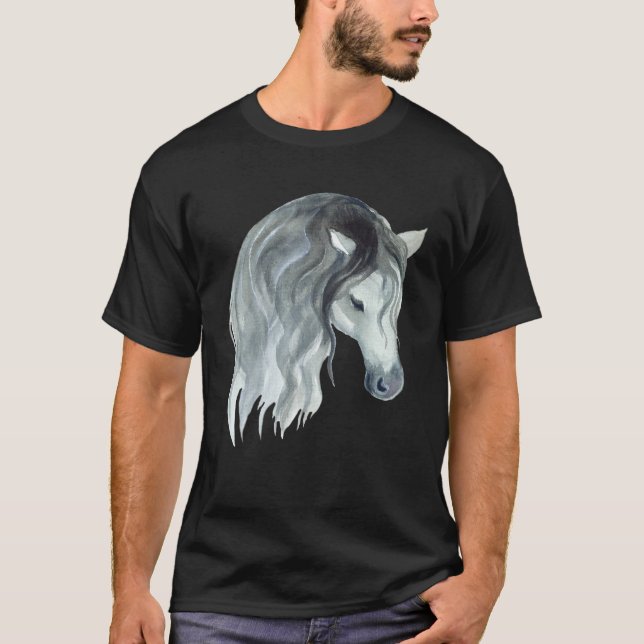 Camiseta Cute Horse Mare Motif  Horse Stable Rider Foal (Frente)