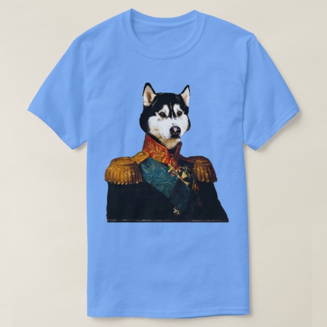 Camiseta Cute Husky Distinguish Royal Dog Pets on renaissan (Frente do Design)