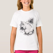 【Cute Husky Puppy Ink Art Kids T-Shirt】