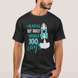 Camiseta Cute I Blasted Way Através De 100 Dias Professor K