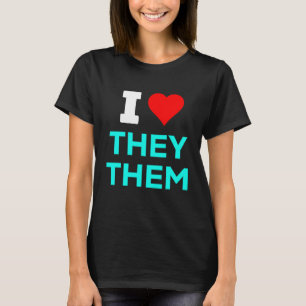 Camiseta Cute I Heart Love Them Pronounounes Nonbinary Enb
