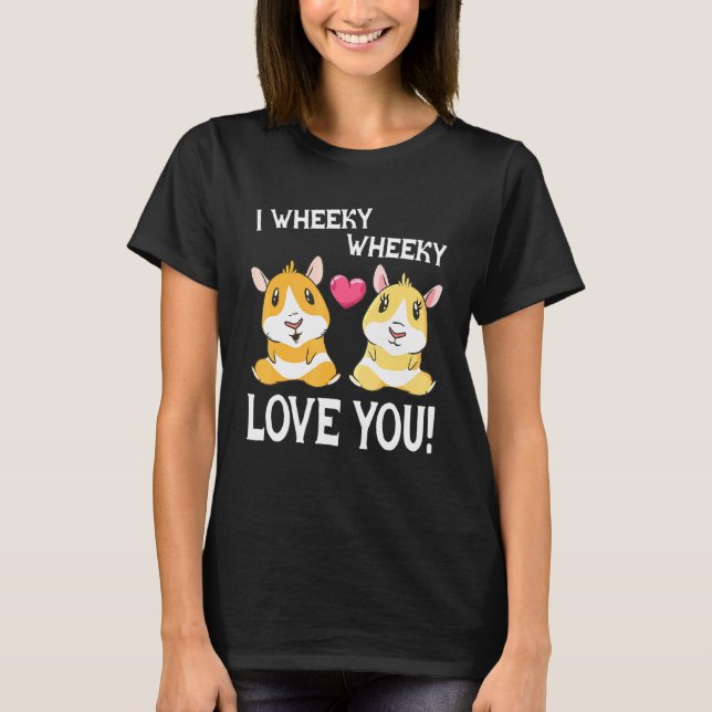Camiseta Cute I Love Guiné Pigs (Frente)