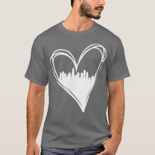 Camiseta Cute I Love Los Angeles California Cityscape White