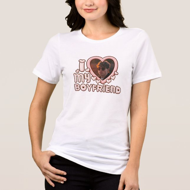 Camiseta Cute I Love My Boyfriend Custom (Frente)