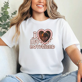Camiseta Cute I Love My Boyfriend Custom