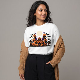 Camiseta Cute Jack O'Lantern Castelo Assombrado Halloween