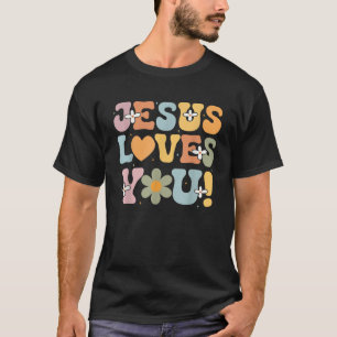 Camiseta Cute Jesus Te Ama Sua Garota Cristã Engraçada