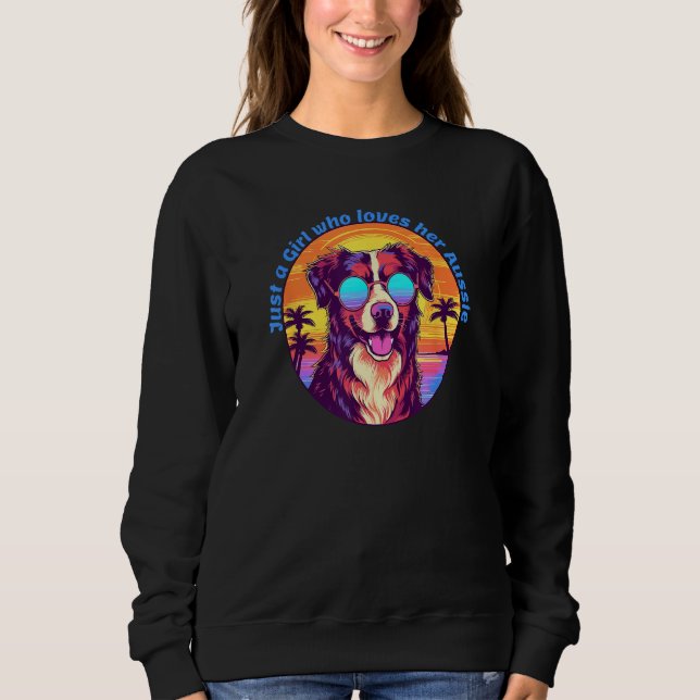 Camiseta Cute Just a Girl who loves her Aussie Australian S (Frente)