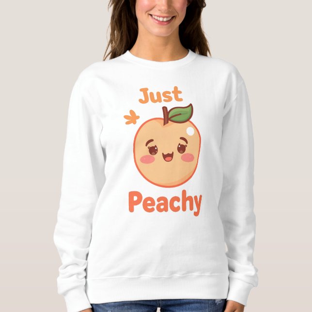 Camiseta Cute "Just Peachy" Kawaii Fruit (Frente)