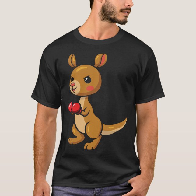 Camiseta Cute Kangaroo Boxing I Kangaroos Animal Friend Mar (Frente)