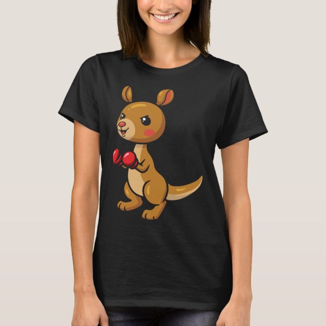 Camiseta Cute Kangaroo Boxing I Kangaroos Animal Friend Mar (Frente)